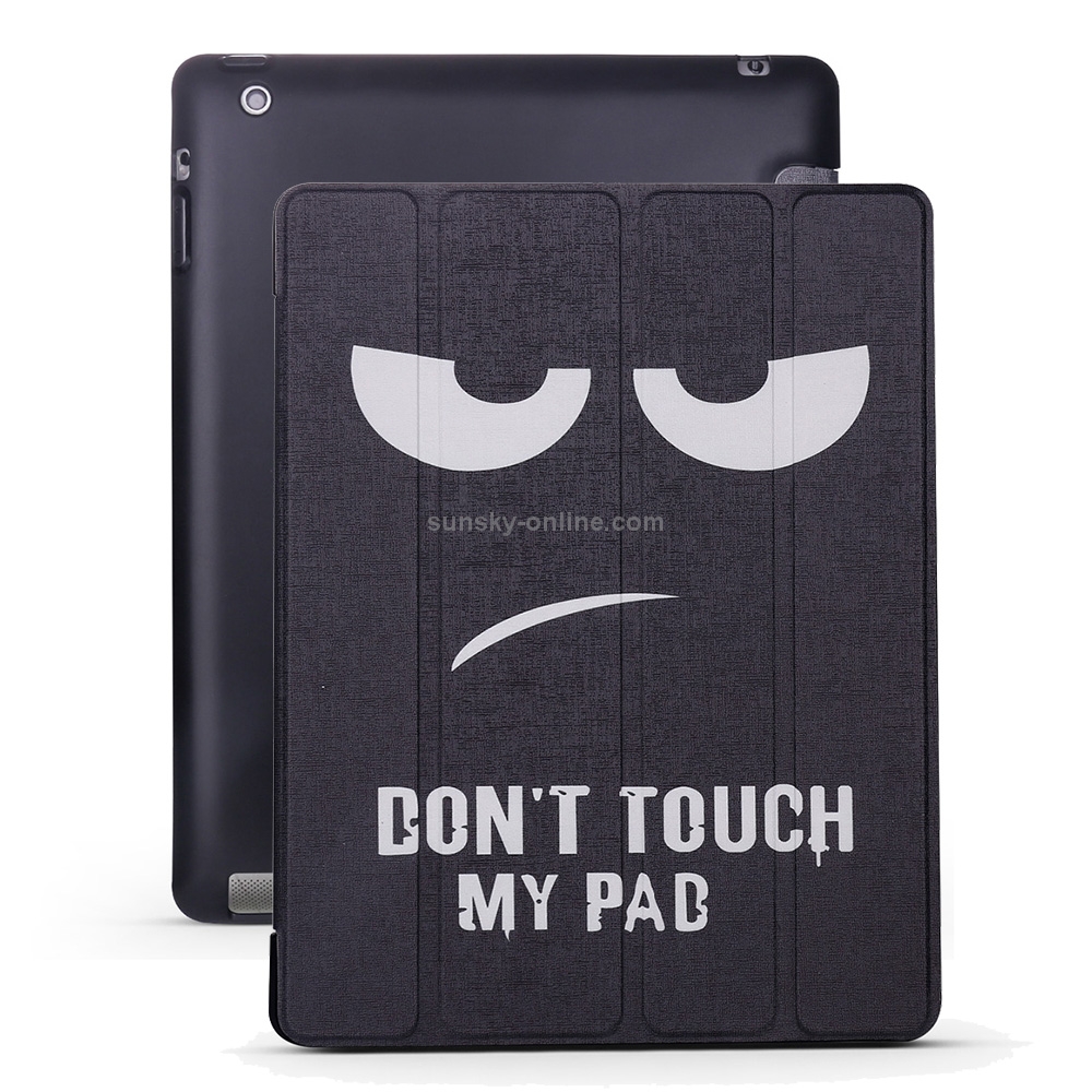 Angry Expression Pattern Horizontal Flip PU Leather Case for iPad 4 / 3 / 2, with Three-folding Holder & Honeycomb TPU Cover Angry Expression Pattern Horizontal Flip PU Leather Case for iPad 4 / 3 / 2, with Three-folding Holder & Honeycomb TPU Cover