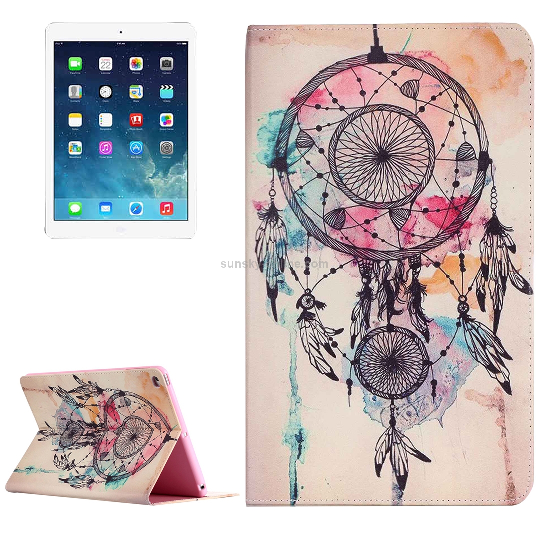 For iPad Air 2 / iPad 6 Painting Dream Catcher Pattern Horizontal Flip Leather Case with Holder For iPad Air 2 / iPad 6 Painting Dream Catcher Pattern Horizontal Flip Leather Case with Holder