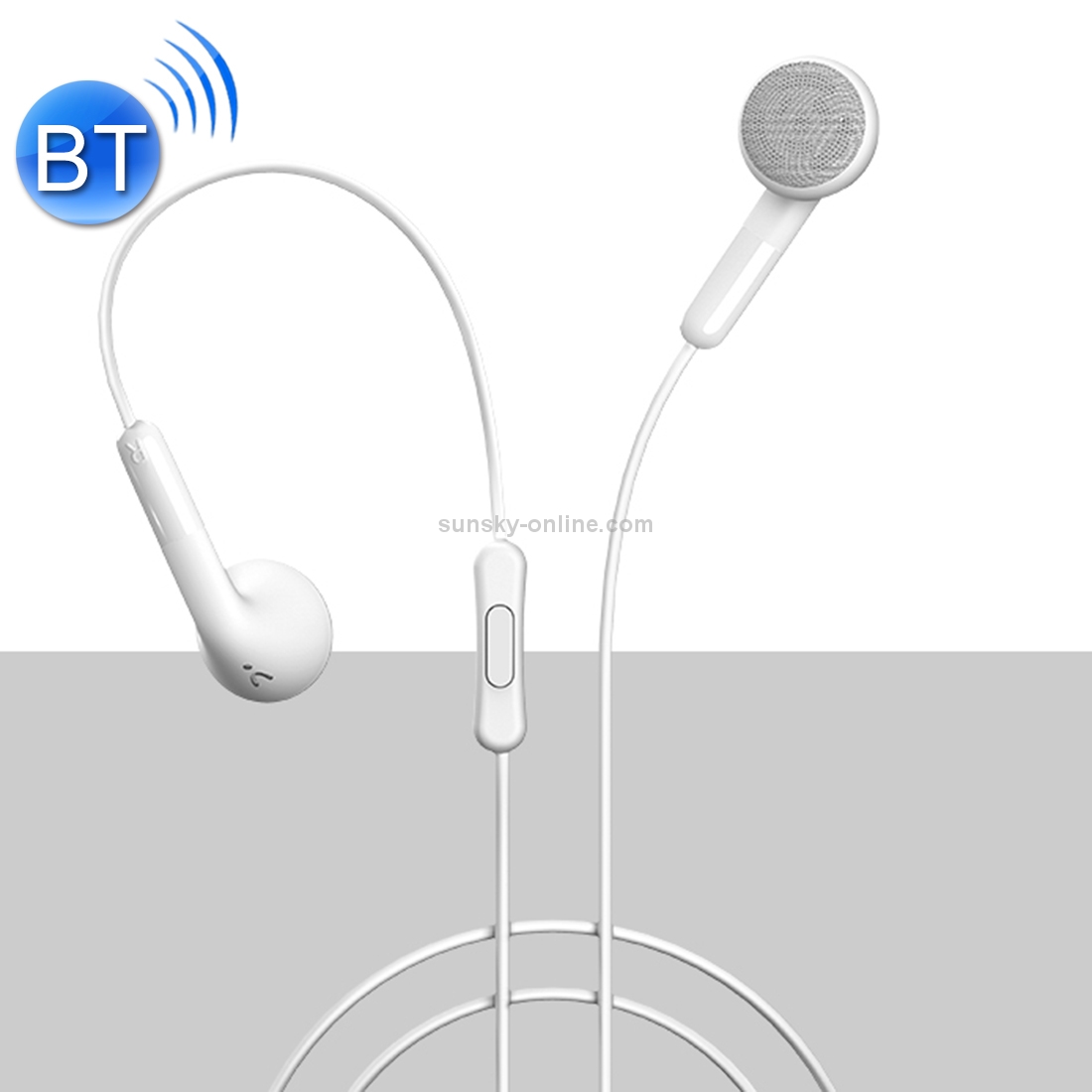 USAMS EP-16 ABS + TPE 3.5mm Flat In-Ear Bluetooth Stereo Earphone with Line Control