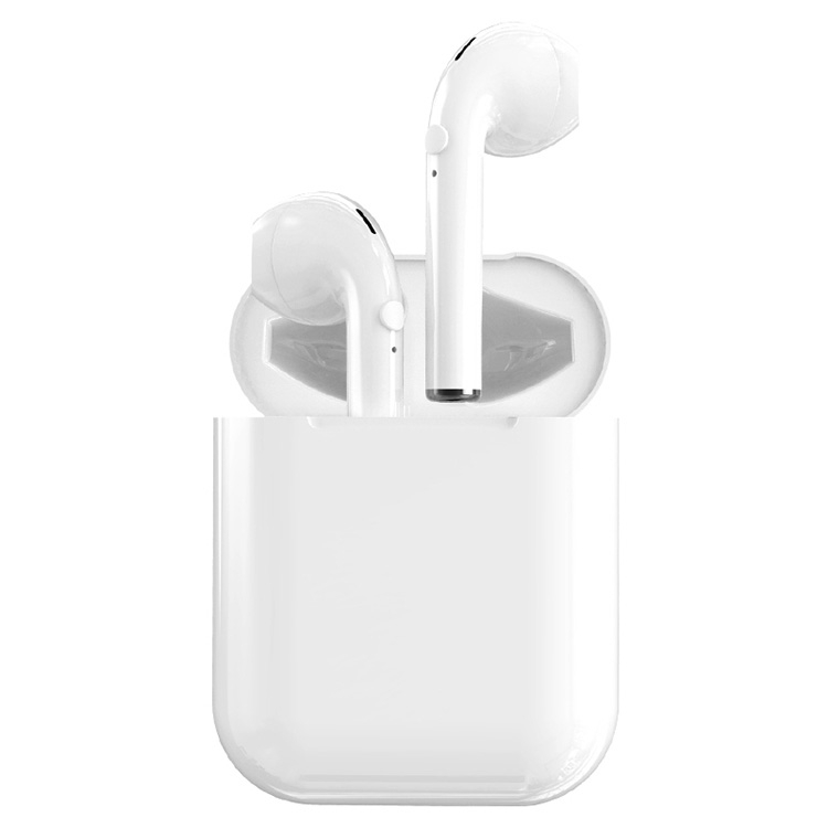 i9 Wireless TWS Sport Bilateral Stereo Bluetooth 5.0 Headset with Charging Box, Push-button Version(White)