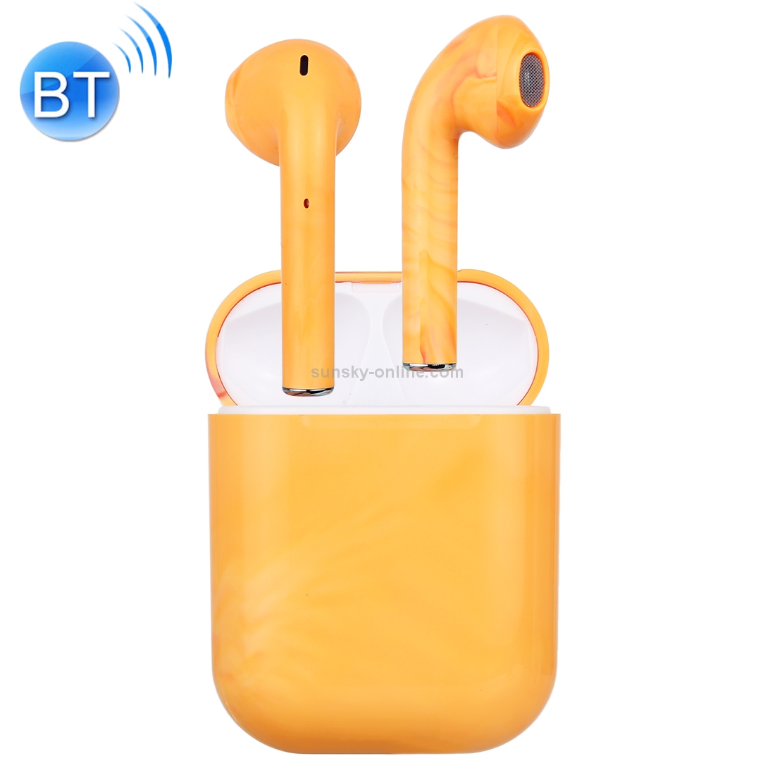InPods 12 TWS Bluetooth 5.0 Marble Pattern Wireless Bluetooth Earphone with Magnetic Attraction Charging Box, Support Touch & Bilateral Call(Yellow) InPods 12 TWS Bluetooth 5.0 Marble Pattern Wireless Bluetooth Earphone with Magnetic Attraction Charging Box, Support Touch & Bilateral Call(Yellow)