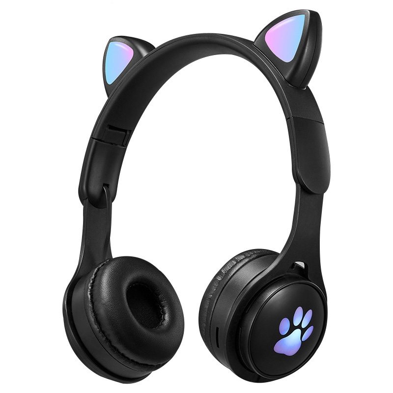 B30 Cat Paw Cat Ears Colorful Luminous Foldable Bluetooth Headset with 3.5mm Jack & TF Card Slot(Black) B30 Cat Paw Cat Ears Colorful Luminous Foldable Bluetooth Headset with 3.5mm Jack & TF Card Slot(Black)