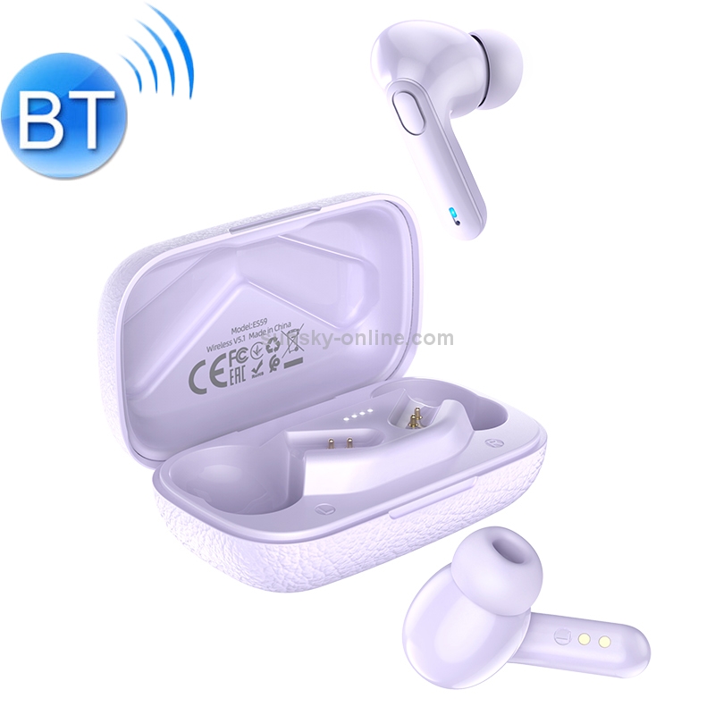 hoco ES59 Bluetooth 5.1 Gratified TWS Wireless Bluetooth Earphone (Purple) hoco ES59 Bluetooth 5.1 Gratified TWS Wireless Bluetooth Earphone (Purple)