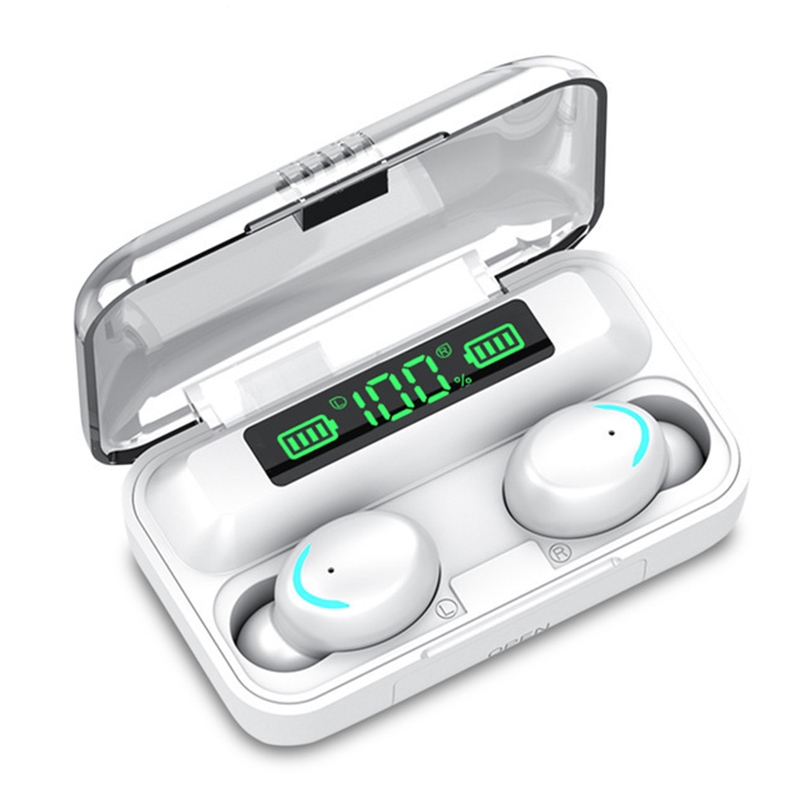 F9-5C LED Light + Digital Display Noise Reduction Bluetooth Earphone(White) F9-5C LED Light + Digital Display Noise Reduction Bluetooth Earphone(White)