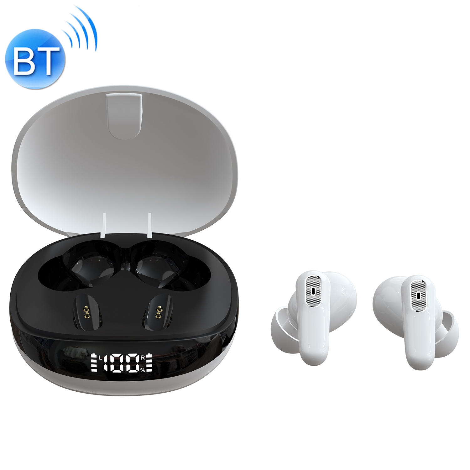 HAMTOD JS81 True Wireless Stereo Wireless Bluetooth Earphone (White) HAMTOD JS81 True Wireless Stereo Wireless Bluetooth Earphone (White)