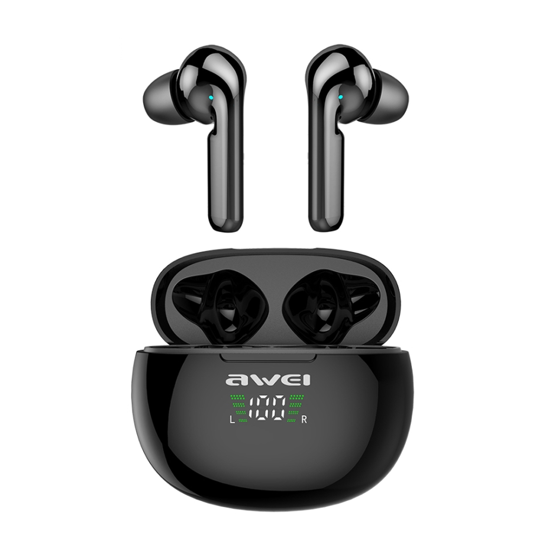 awei T15P Bluetooth V5.0 TWS Ture Wireless Sports LED Display Headset with Charging Case(Black) awei T15P Bluetooth V5.0 TWS Ture Wireless Sports LED Display Headset with Charging Case(Black)