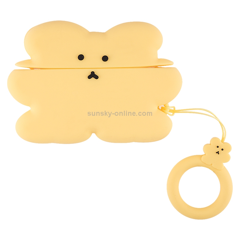 For AirPods Pro Thick Version Cartoon Character Silicone Earphone Protective Case with Hanging Ring(Yellow) For AirPods Pro Thick Version Cartoon Character Silicone Earphone Protective Case with Hanging Ring(Yellow)