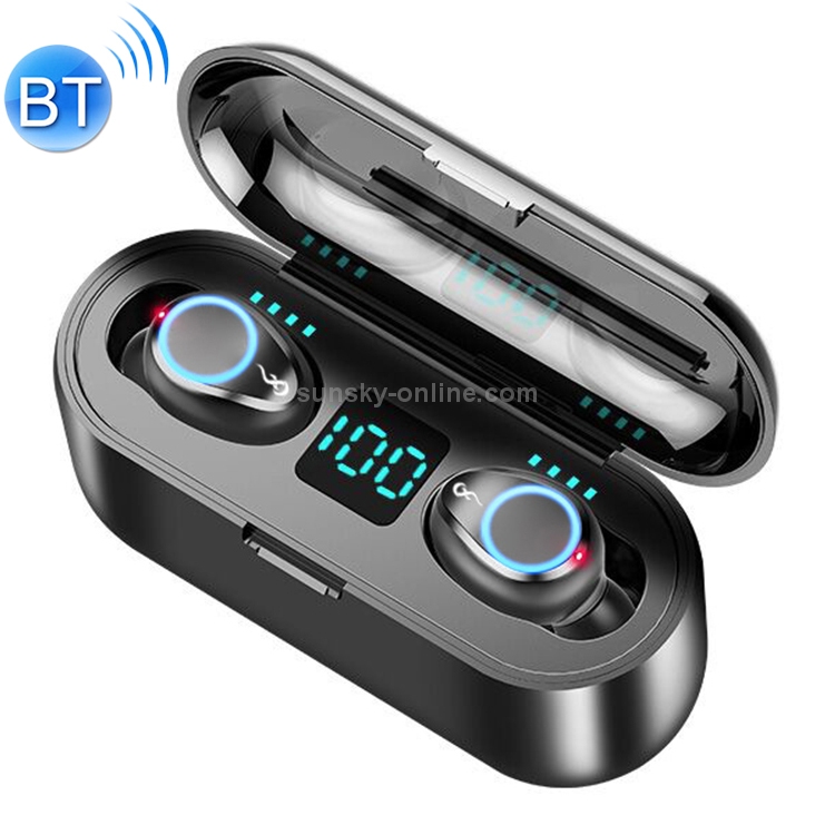 F9 TWS V5.0 Touch Control Binaural Wireless Bluetooth Headset with Breathing Light and Digital Display F9 TWS V5.0 Touch Control Binaural Wireless Bluetooth Headset with Breathing Light and Digital Display