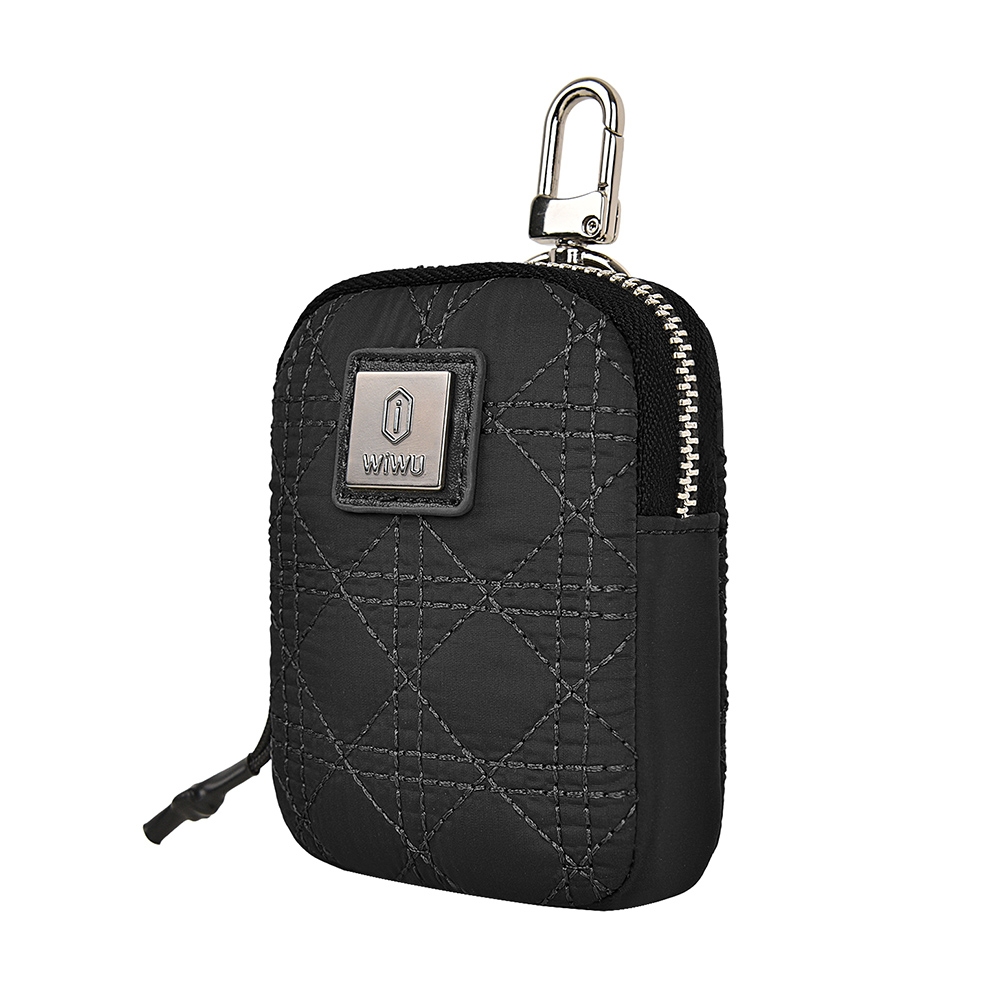 WIWU Q-Pouch Portable Mini Cotton Earphone Case (Black)