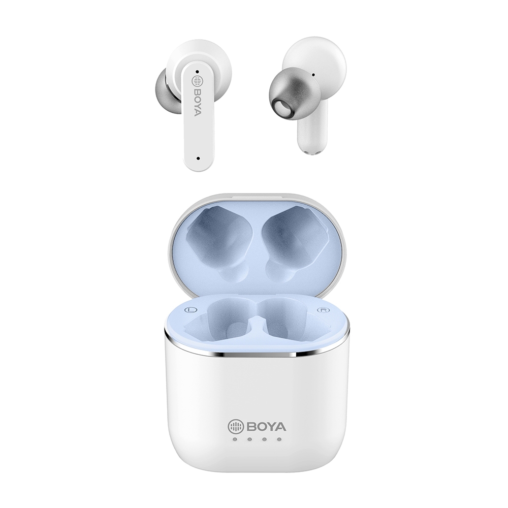 BOYA BY-AP4 True Wireless In-ear Stereo Headphones Bluetooth 5.0 Earphones (White)