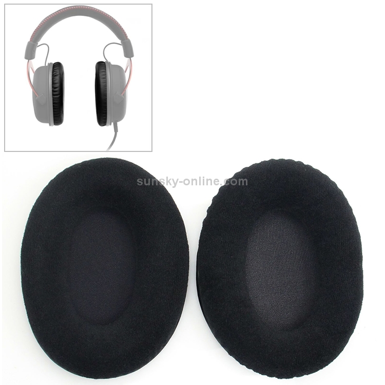 2 PCS For Kingston KHX-HSCP / HyperX Cloud II Headphone Cushion Flannel Black Net Sponge Cover Earmuffs Replacement Earpads 2 PCS For Kingston KHX-HSCP / HyperX Cloud II Headphone Cushion Flannel Black Net Sponge Cover Earmuffs Replacement Earpads