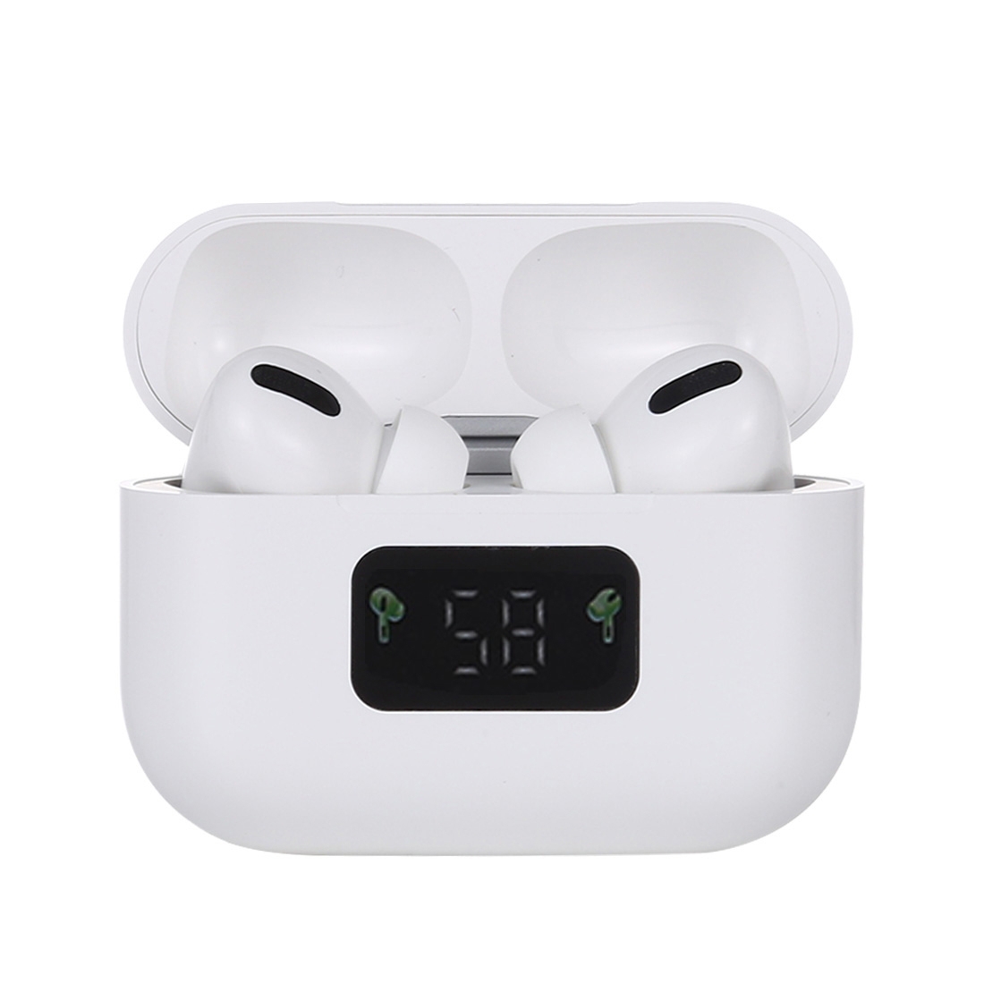 i58 TWS Bluetooth 5.0 Touch Wireless Bluetooth Earphone for IOS System Equipment, with Magnetic Attraction Charging Box & Smart Digital Display, Support Siri(White) i58 TWS Bluetooth 5.0 Touch Wireless Bluetooth Earphone for IOS System Equipment, with Magnetic Attraction Charging Box & Smart Digital Display, Support Siri(White)