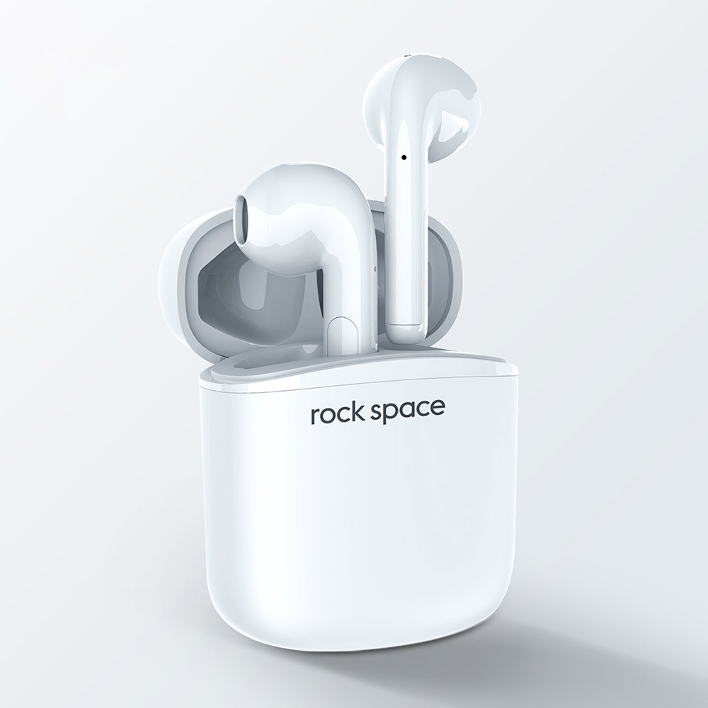 ROCK Space EB100 TWS Bluetooth 5.0 Waterproof Wireless Stereo Bluetooth Headset(White) ROCK Space EB100 TWS Bluetooth 5.0 Waterproof Wireless Stereo Bluetooth Headset(White)