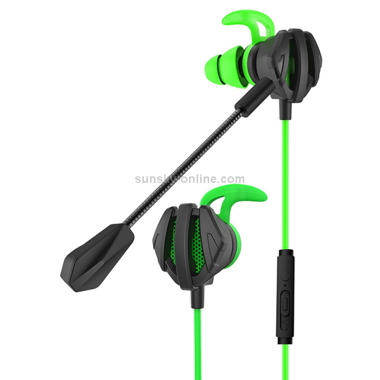 G6 Wired In Ear 3.5mm Interface Stereo Wire-Controlled HIFI Earphones Video Game Mobile Game Headset With Mic (Green) G6 Wired In Ear 3.5mm Interface Stereo Wire-Controlled HIFI Earphones Video Game Mobile Game Headset With Mic (Green)