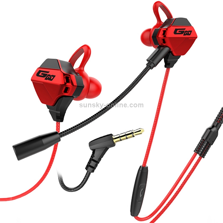 G10 1.2m Wired In Ear 3.5mm Interface Stereo Wire-Controlled HIFI Earphones Video Game Mobile Game Headset With Mic Deluxe Edition (Red) G10 1.2m Wired In Ear 3.5mm Interface Stereo Wire-Controlled HIFI Earphones Video Game Mobile Game Headset With Mic Deluxe Edition (Red)