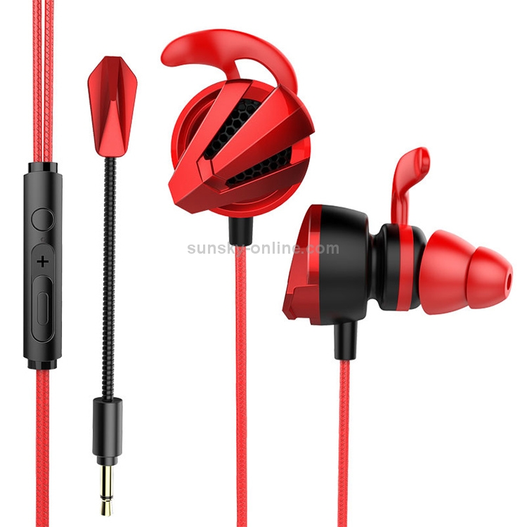 G12 1.2m Wired In Ear 3.5mm Interface Stereo Wire-Controlled + Detachable HIFI Earphones Video Game Mobile Game Headset With Mic(Red) G12 1.2m Wired In Ear 3.5mm Interface Stereo Wire-Controlled + Detachable HIFI Earphones Video Game Mobile Game Headset With Mic(Red)