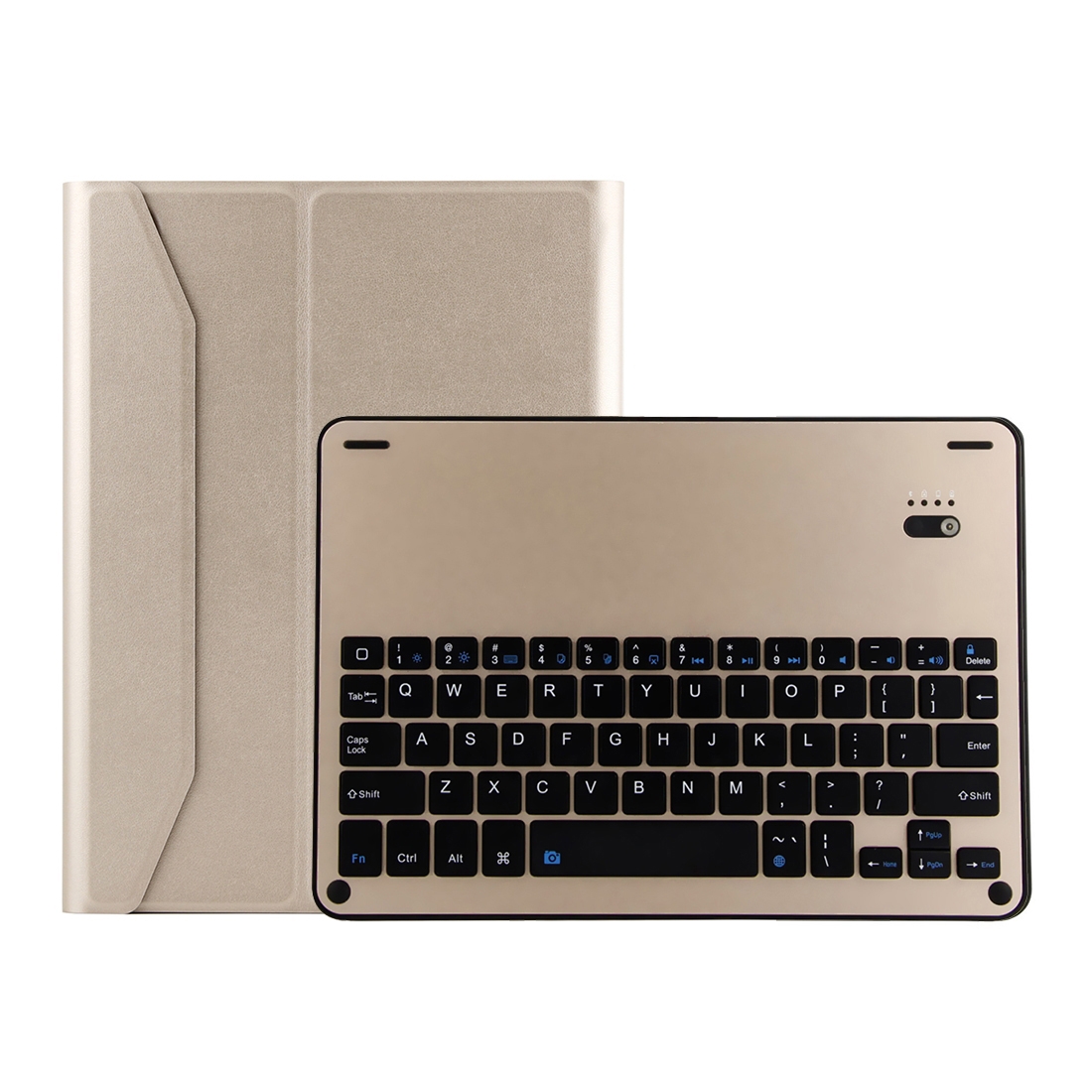 FT-1038E Detachable Bluetooth 3.0 Aluminum Alloy Keyboard + Lambskin Texture Leather Tablet Case for iPad Air / Air 2 / iPad Pro 9.7 inch, with Pen Slot / Water Repellent / Three-gear Angle Adjustment / Magnetic / Sleep Function (Gold) FT-1038E Detachable Bluetooth 3.0 Aluminum Alloy Keyboard + Lambskin Texture Leather Tablet Case for iPad Air / Air 2 / iPad Pro 9.7 inch, with Pen Slot / Water Repellent / Three-gear Angle Adjustment / Magnetic / Sleep Function (Gold)