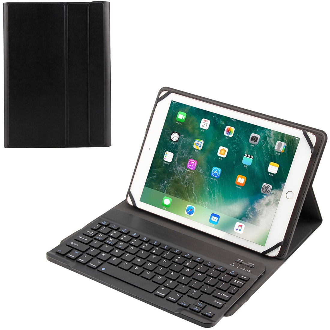 TY-1031 Universal Bluetooth 3.0 ABS Brushed Texture Keyboard + Leather Tablet Case for iOS, Windows, Android Tablet PC Between 9-10.5 inch(Black) TY-1031 Universal Bluetooth 3.0 ABS Brushed Texture Keyboard + Leather Tablet Case for iOS, Windows, Android Tablet PC Between 9-10.5 inch(Black)