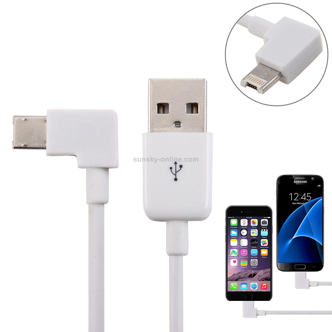 2 in 1 Round Wire 2m Micro USB & 8 Pin to USB Data / Charger Cable 2 in 1 Round Wire 2m Micro USB & 8 Pin to USB Data / Charger Cable