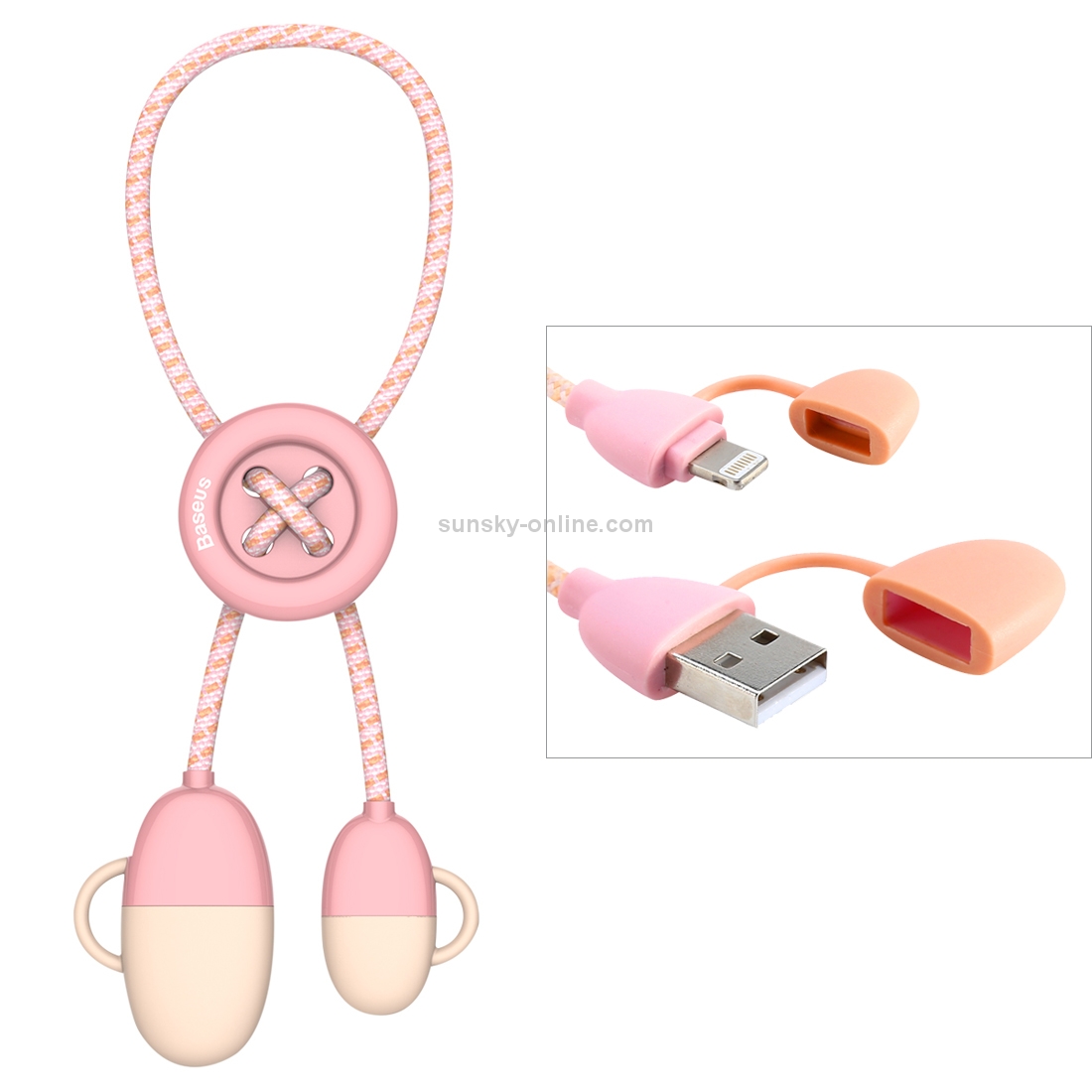 Baseus 2A 8 Pin to USB Data Sync Charger Cable / Button Cable Baseus 2A 8 Pin to USB Data Sync Charger Cable / Button Cable
