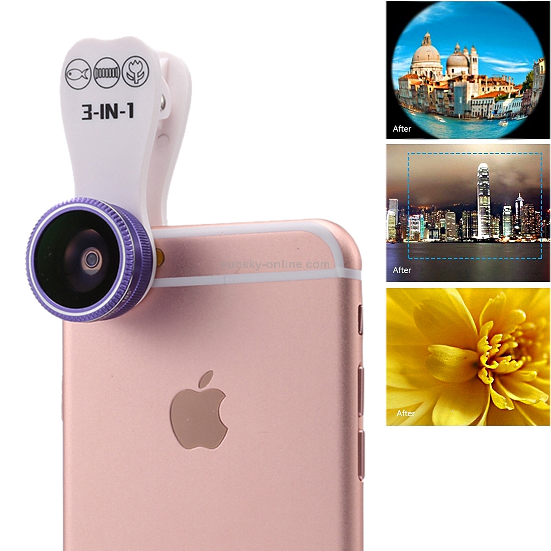 3 in 1 Universal 185 Degrees Fisheye Lens + 0.65X Super Wide Angle + 10X Macro Lens with Clip & Carrying Bag for iPhone, Samsung, HTC, Sony, Huawei, Xiaomi, Meizu(Purple) 3 in 1 Universal 185 Degrees Fisheye Lens + 0.65X Super Wide Angle + 10X Macro Lens with Clip & Carrying Bag for iPhone, Samsung, HTC, Sony, Huawei, Xiaomi, Meizu(Purple)