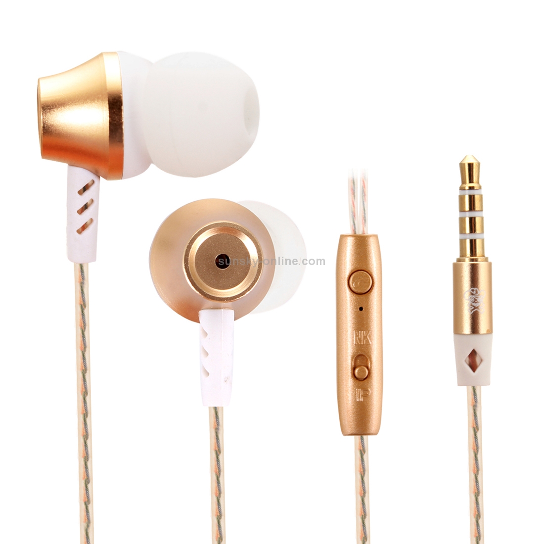 ENKAY Hat Prince Perfume Style In-Ear Stereo Earphone with Wire Control + MIC, Support Answering and Rejecting Call for iPhone, iPad, iPod, Samsung, HTC, Sony(Gold) ENKAY Hat Prince Perfume Style In-Ear Stereo Earphone with Wire Control + MIC, Support Answering and Rejecting Call for iPhone, iPad, iPod, Samsung, HTC, Sony(Gold)