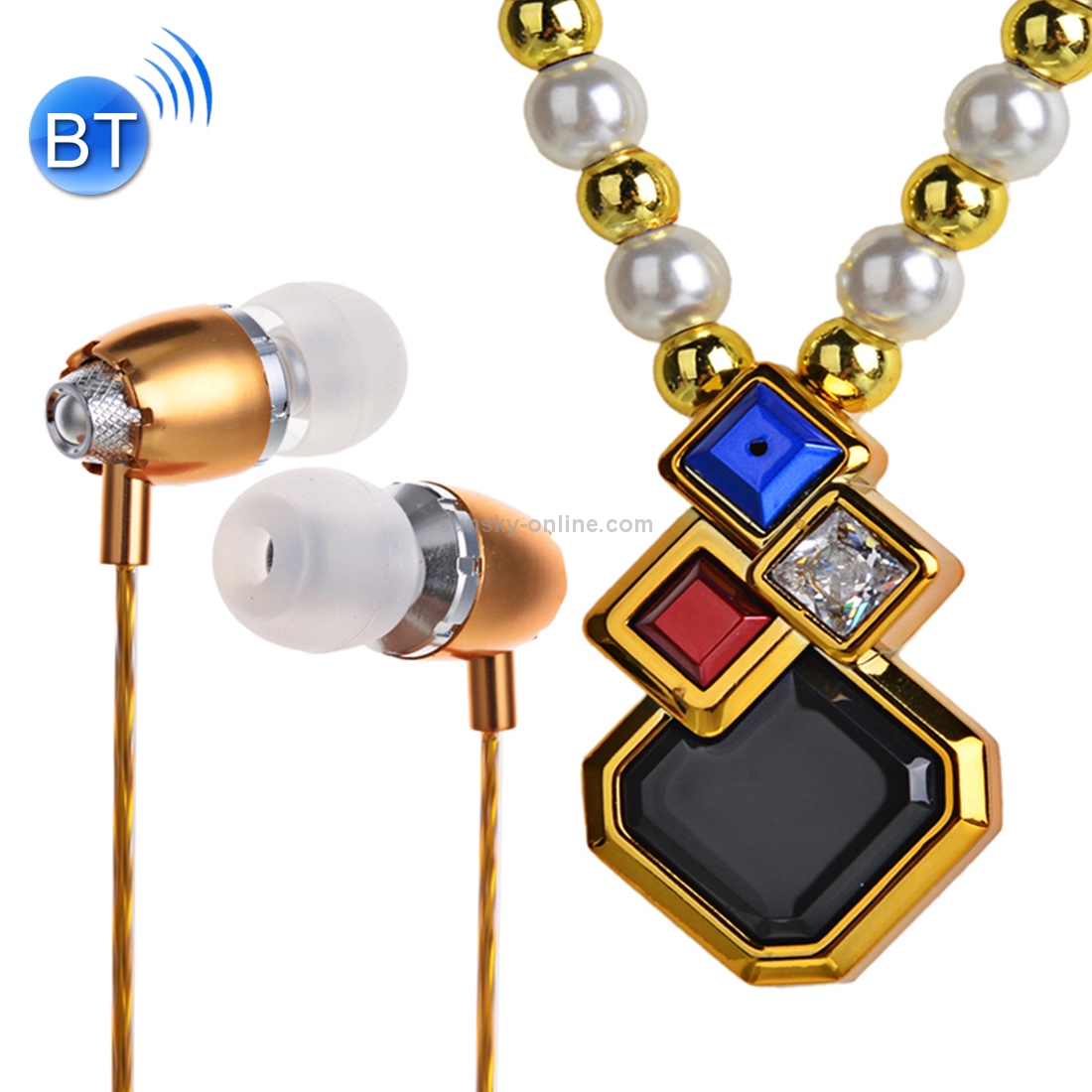 BL-100 Pearl Necklace-like True Stereo Bluetooth 4.1 In-Ear Earphone Headset BL-100 Pearl Necklace-like True Stereo Bluetooth 4.1 In-Ear Earphone Headset