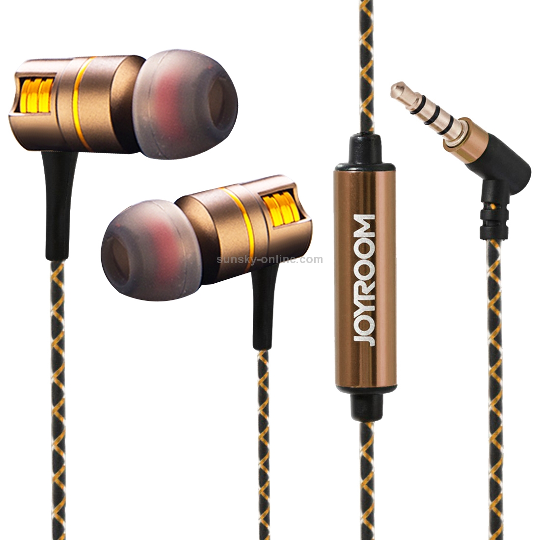JOYROOM JR-E109 3.5mm In-Ear Bass Metal Wire Control Earphone with Mic & 3 Size Earmuffs JOYROOM JR-E109 3.5mm In-Ear Bass Metal Wire Control Earphone with Mic & 3 Size Earmuffs