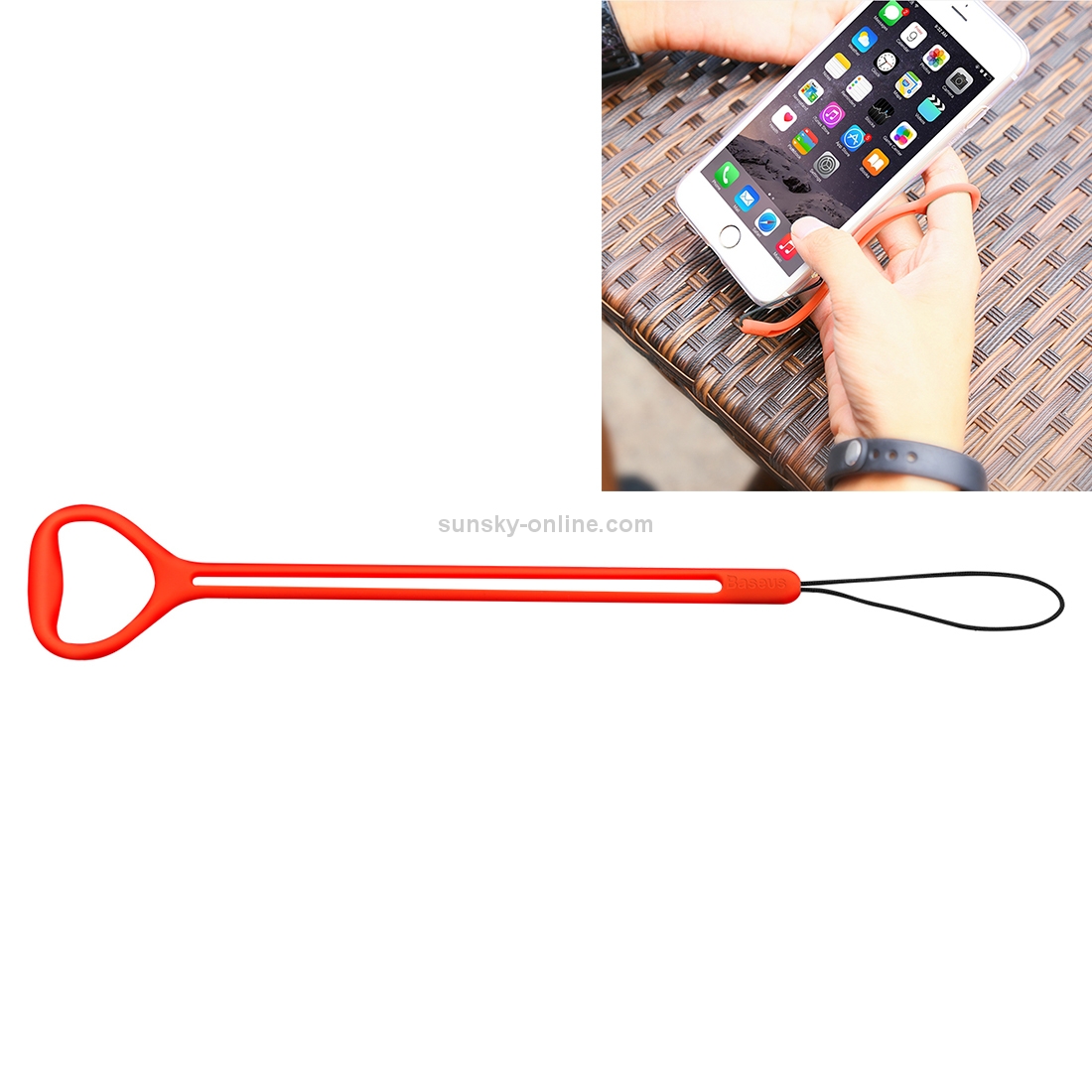 Baseus Q Colour Anti-slip Wrist Strap for Phones and Other Digital Products(Red) Baseus Q Colour Anti-slip Wrist Strap for Phones and Other Digital Products(Red)