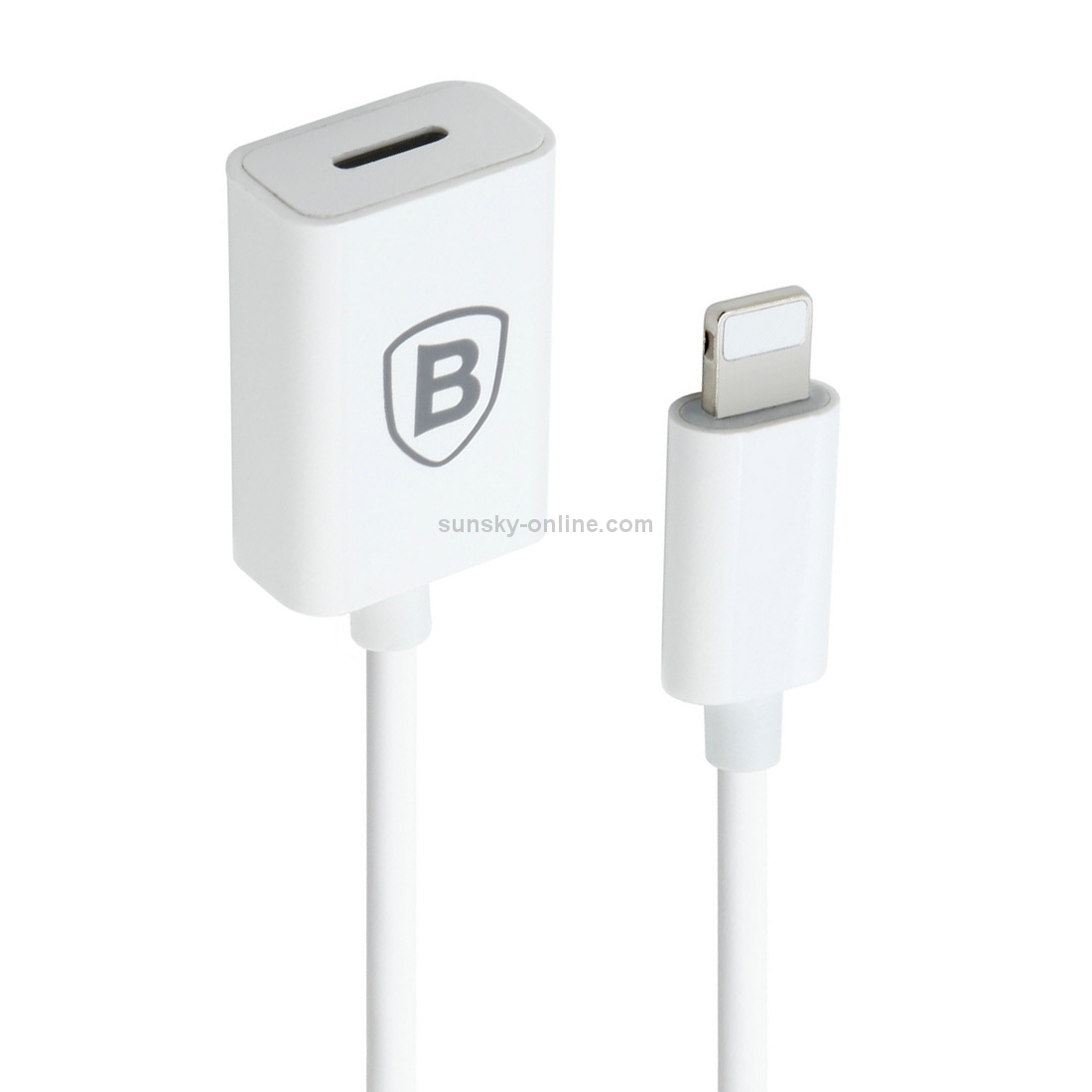 Baseus 8 Pin Male to Female Extension Cable with Charging & Data Transmission,Length: 1M(White) Baseus 8 Pin Male to Female Extension Cable with Charging & Data Transmission,Length: 1M(White)