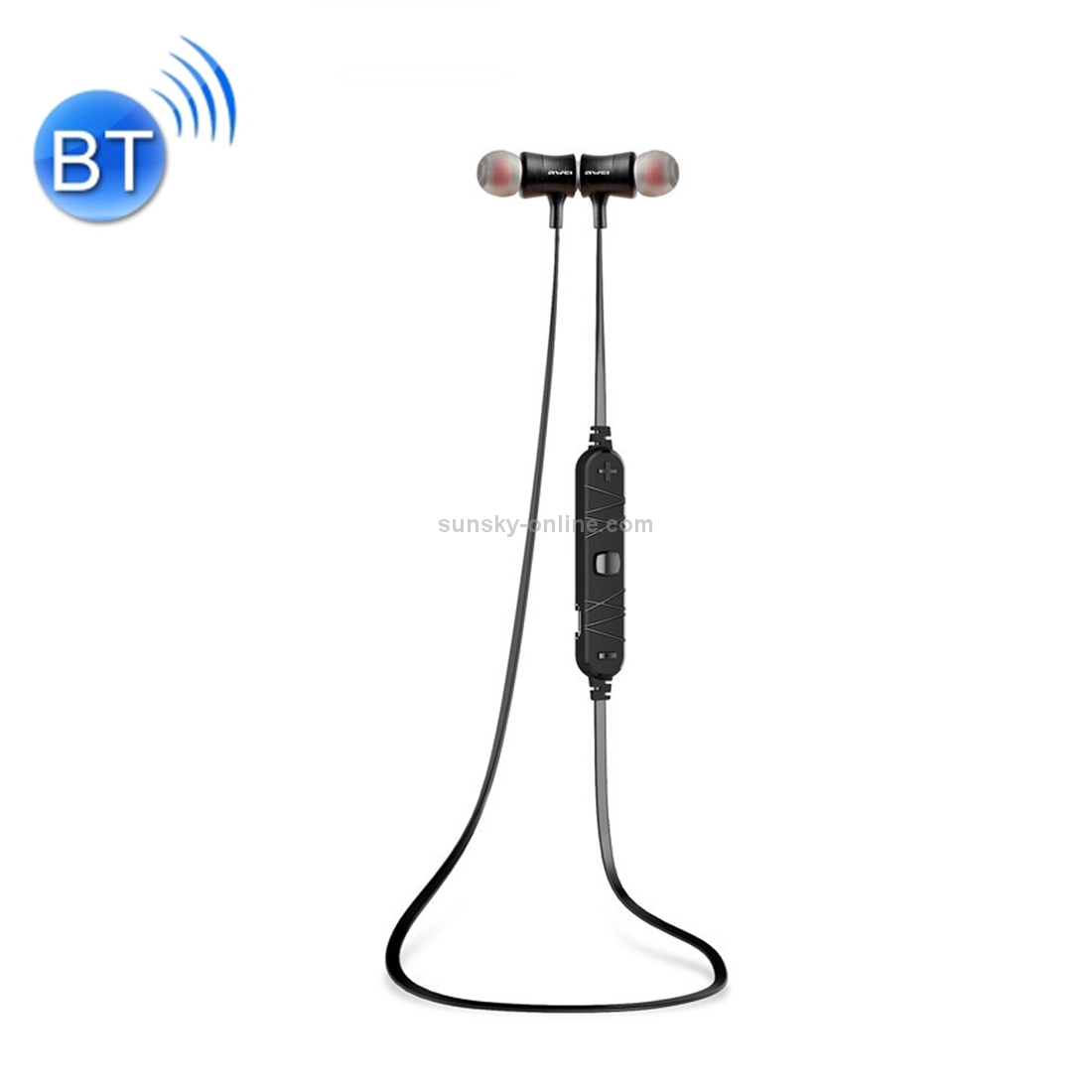 AWEI A921BL Wireless Sport Magnetic Bluetooth Earphone with Wire Control + Mic(Black) AWEI A921BL Wireless Sport Magnetic Bluetooth Earphone with Wire Control + Mic(Black)