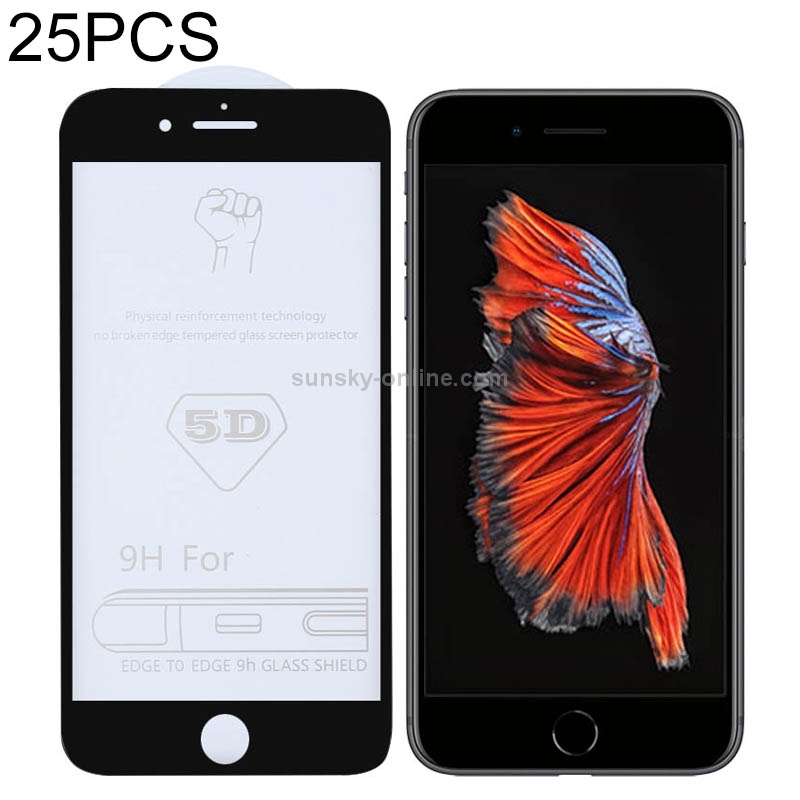 25 PCS 9H 5D Full Glue Full Screen Tempered Glass Film for iPhone 6 Plus / 6s Plus 25 PCS 9H 5D Full Glue Full Screen Tempered Glass Film for iPhone 6 Plus / 6s Plus