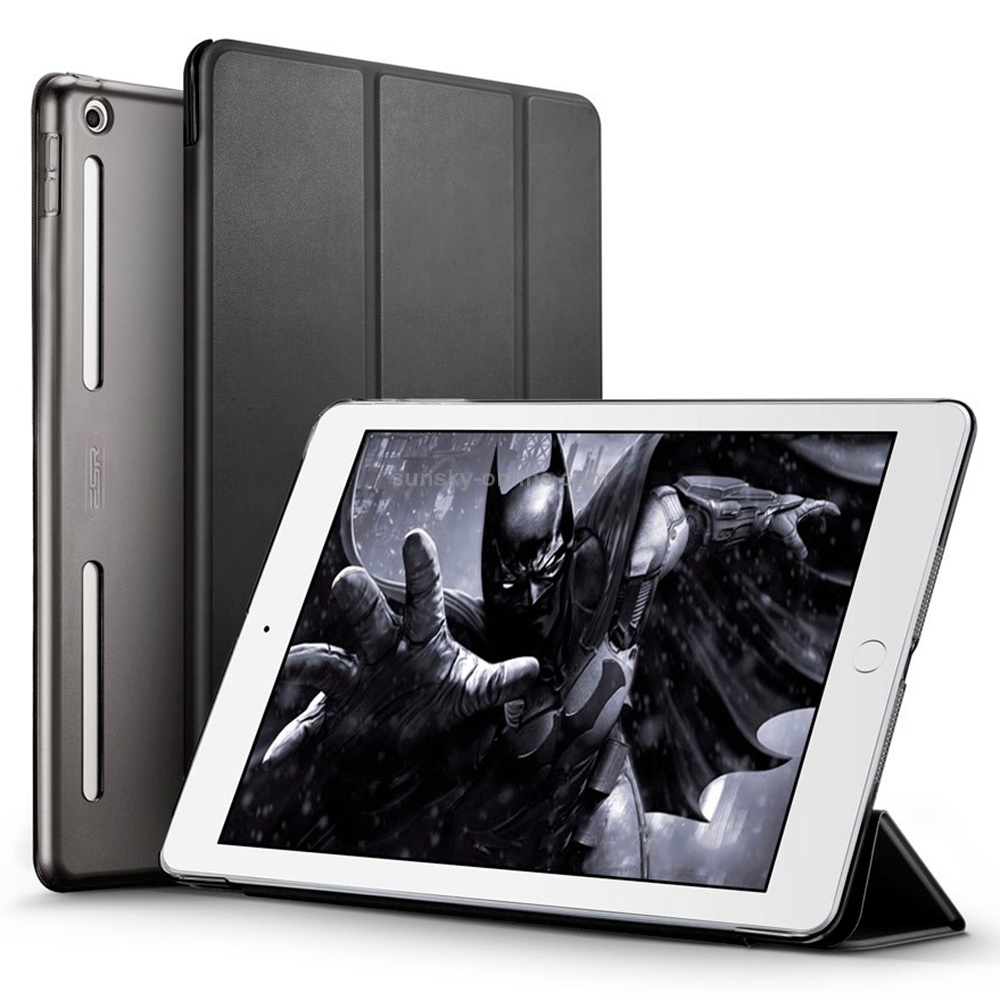 ESR Yippee Color Plus Series Soft Edge Three-folding Magnetic Leather Case for iPad 9.7 (2018) / (2017), with Sleep / Wake-up Function(Black) ESR Yippee Color Plus Series Soft Edge Three-folding Magnetic Leather Case for iPad 9.7 (2018) / (2017), with Sleep / Wake-up Function(Black)