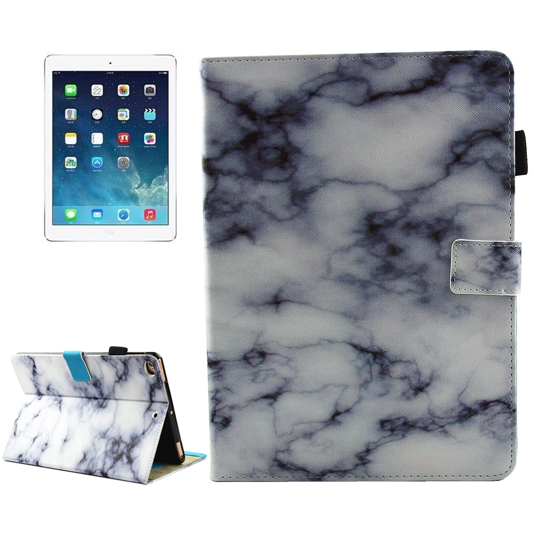 For iPad 9.7 (2018) & iPad 9.7 inch 2017 / iPad Air / iPad Air 2 Universal Black and White Marble Pattern Horizontal Flip Leather Protective Case with Holder & Card Slots & Sleep For iPad 9.7 (2018) & iPad 9.7 inch 2017 / iPad Air / iPad Air 2 Universal Black and White Marble Pattern Horizontal Flip Leather Protective Case with Holder & Card Slots & Sleep