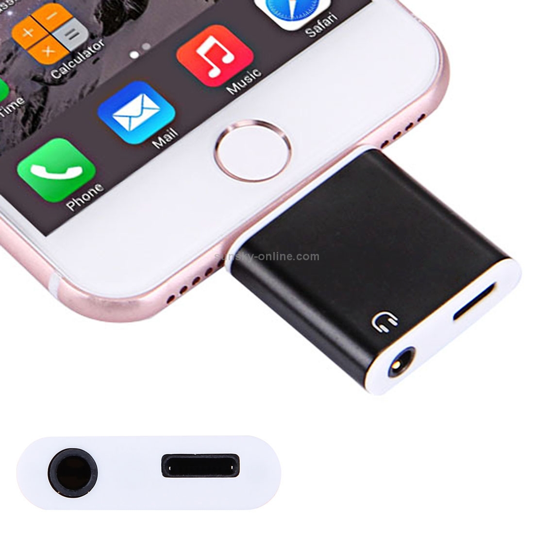 Aluminum Shell 8 Pin to 3.5mm Jack Audio & 8 Pin Charger Adapter Aluminum Shell 8 Pin to 3.5mm Jack Audio & 8 Pin Charger Adapter