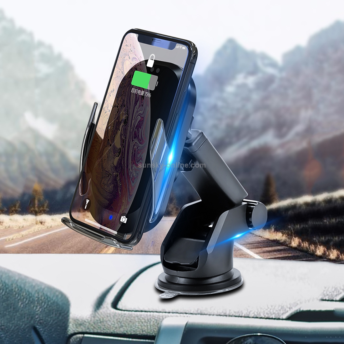 HAMTOD C20 15W Adjustable QI Smart Sensor Car Wireless Charging Holder for 4.6-7 inch Mobile Phones, with Suction Cup HAMTOD C20 15W Adjustable QI Smart Sensor Car Wireless Charging Holder for 4.6-7 inch Mobile Phones, with Suction Cup
