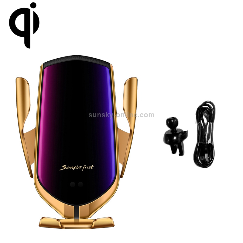R2 Universal Infrared Induction Car Air Outlet Wireless Charging Mobile Phone Holder(Gold) R2 Universal Infrared Induction Car Air Outlet Wireless Charging Mobile Phone Holder(Gold)