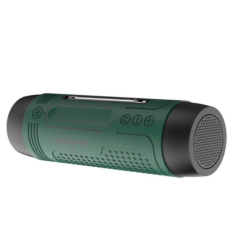 ZEALOT A2 Multifunctional Bass Wireless Bluetooth Speaker, Built-in Microphone, Support Bluetooth Call & AUX & TF Card & LED Lights (Dark Green) ZEALOT A2 Multifunctional Bass Wireless Bluetooth Speaker, Built-in Microphone, Support Bluetooth Call & AUX & TF Card & LED Lights (Dark Green)