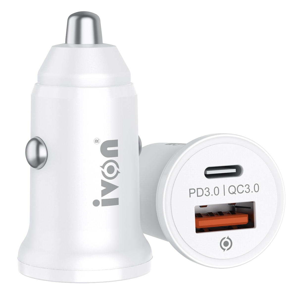 IVON CC45 20W PD 3.0 USB-C / Type-C + QC 3.0 USB Port Mini Car Charger IVON CC45 20W PD 3.0 USB-C / Type-C + QC 3.0 USB Port Mini Car Charger