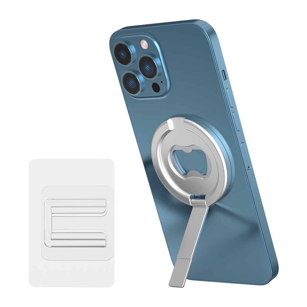 R-JUST SJ20-1 Aluminum Alloy Magnetic Bottle Opener Cellphone Holder With No Trace Sticker (Silver) R-JUST SJ20-1 Aluminum Alloy Magnetic Bottle Opener Cellphone Holder With No Trace Sticker (Silver)