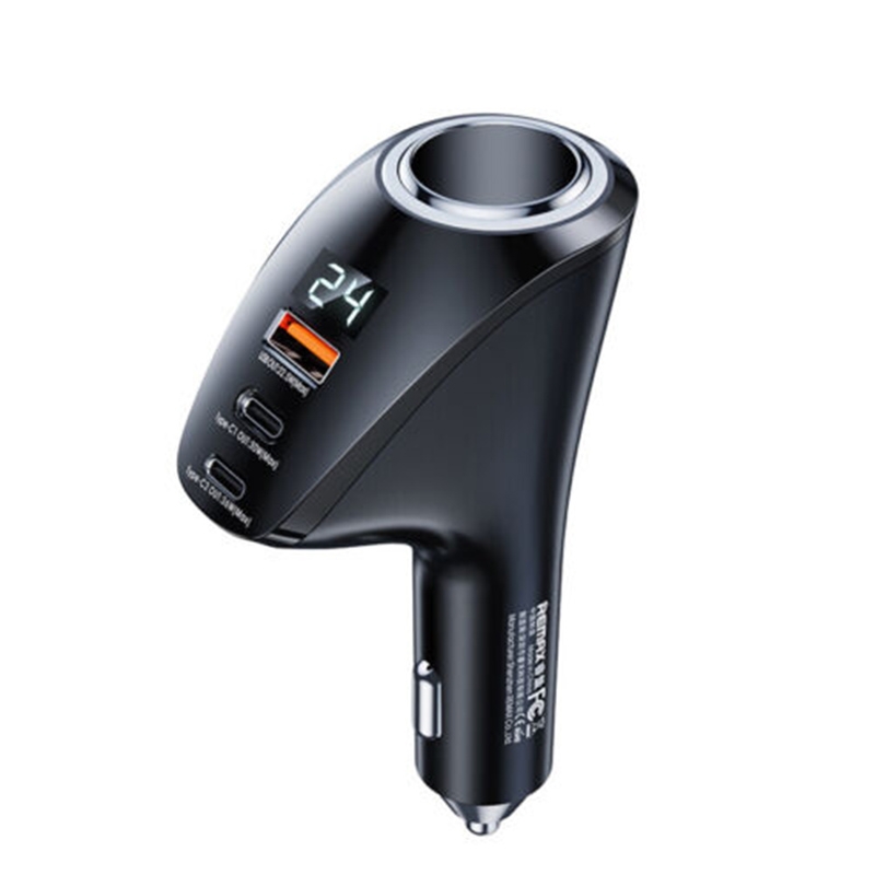 REMAX RCC339 Warriors Series 3 in 1 Car Digital Cigarette Lighter 88.5W PD Fast Charger REMAX RCC339 Warriors Series 3 in 1 Car Digital Cigarette Lighter 88.5W PD Fast Charger