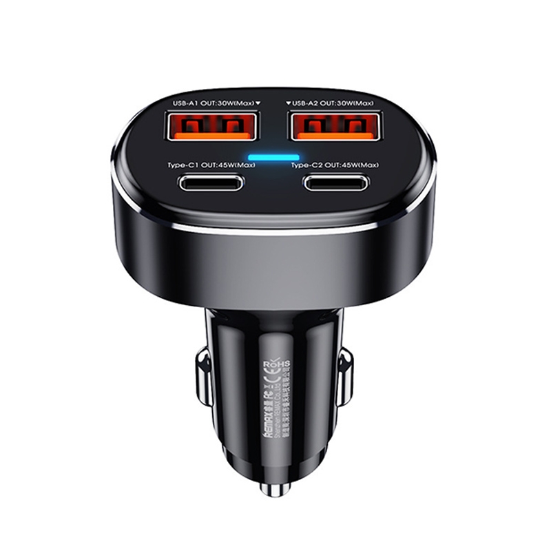 REMAX RCC329 DUKE Series 4 in 1 Car 75W PD Fast Charger with Indicator Light REMAX RCC329 DUKE Series 4 in 1 Car 75W PD Fast Charger with Indicator Light