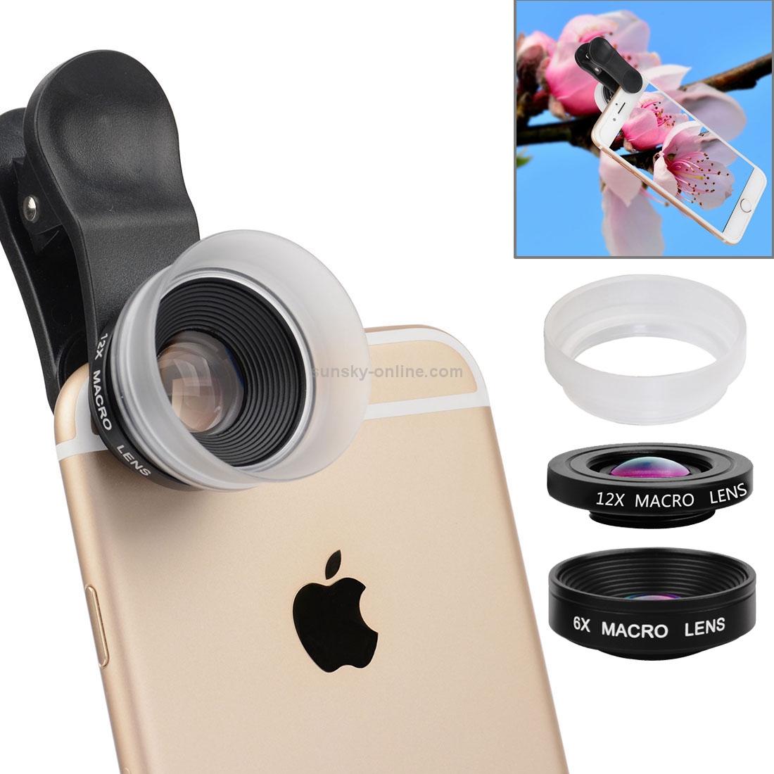 ZOMEI Universal 2 in 1 6X + 12X 17mm Macro Lens Close-up Filter with Lens Hood & Clip ZOMEI Universal 2 in 1 6X + 12X 17mm Macro Lens Close-up Filter with Lens Hood & Clip