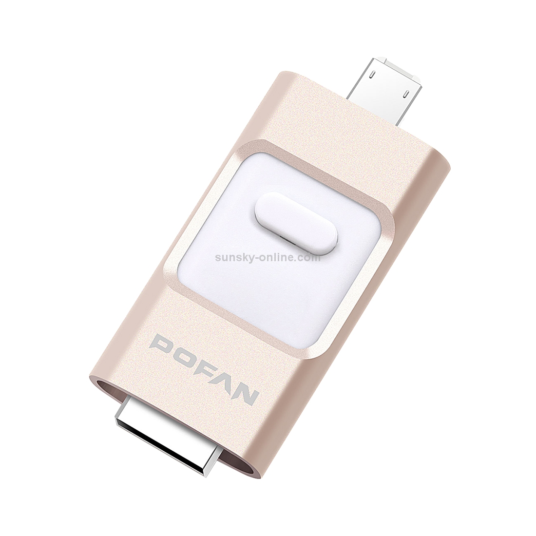POFAN F01 64GB 8pin & Micro USB to USB 2.0 Mini Push-pull Metal Flash Disk Drive with Fingerprint Identification POFAN F01 64GB 8pin & Micro USB to USB 2.0 Mini Push-pull Metal Flash Disk Drive with Fingerprint Identification