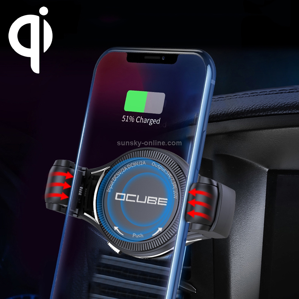 OCUBE O-C02 QC2.0 / QC3.0 Wireless Charger Car Air Outlet Holder Charger,Support 4 inch to 6.5 inch Phones OCUBE O-C02 QC2.0 / QC3.0 Wireless Charger Car Air Outlet Holder Charger,Support 4 inch to 6.5 inch Phones