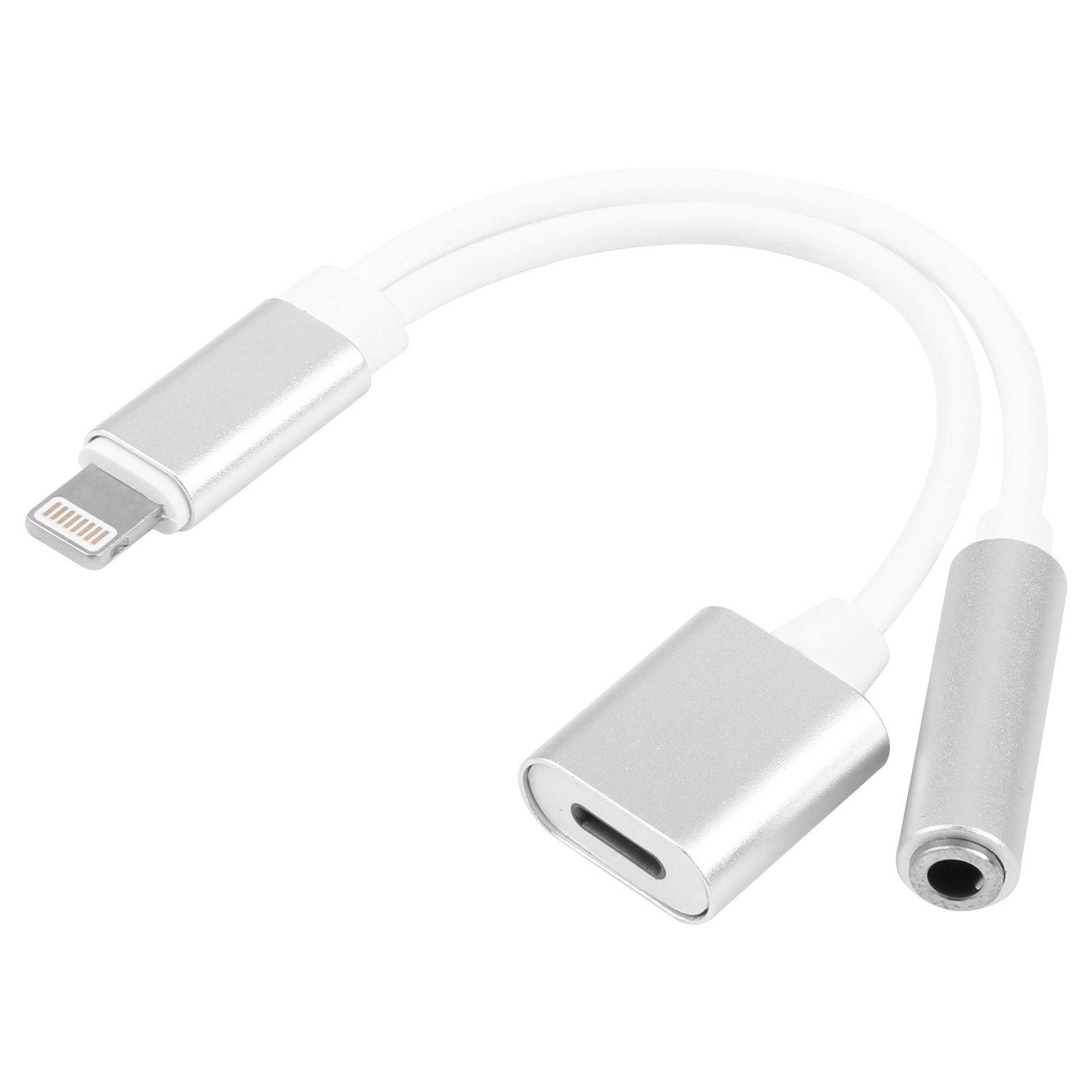 10cm 8 Pin Female & 3.5mm Audio Female to 8 Pin Male Charger Adapter Cable, Support All iOS System(Silver) 10cm 8 Pin Female & 3.5mm Audio Female to 8 Pin Male Charger Adapter Cable, Support All iOS System(Silver)