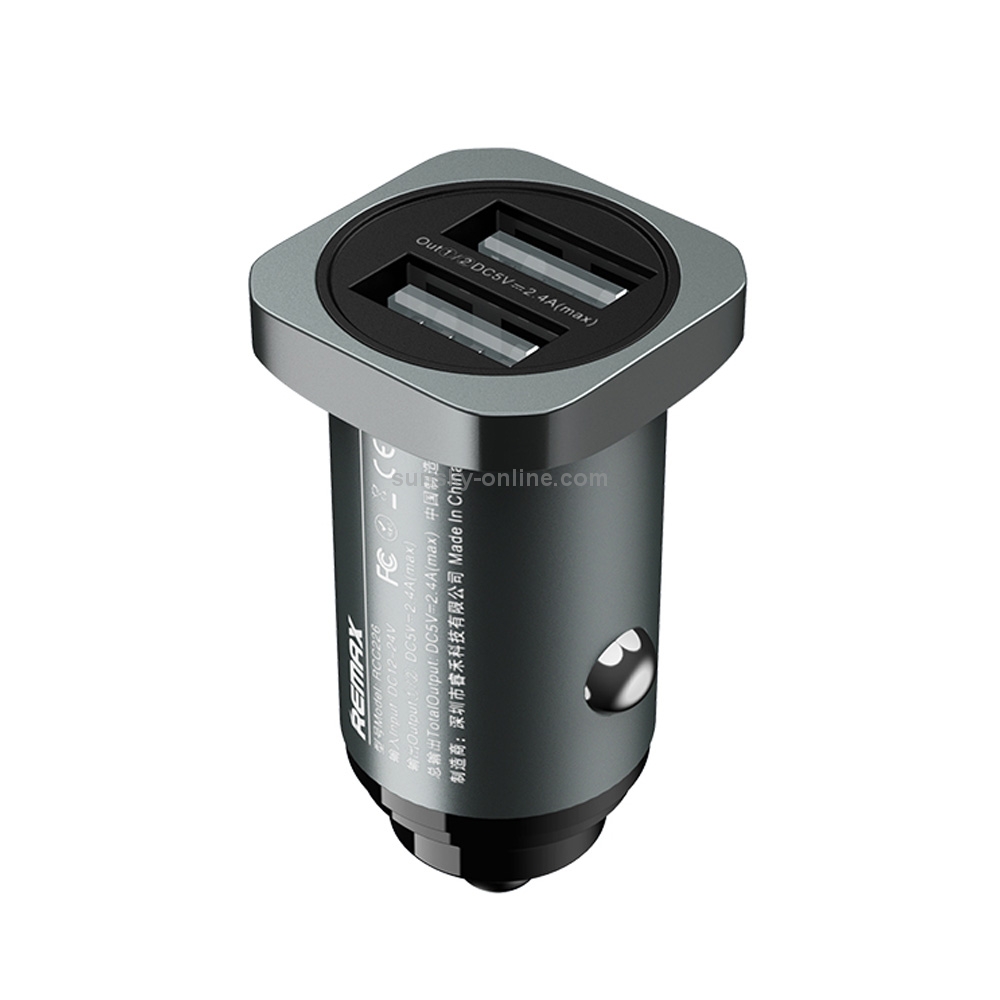 REMAX RCC226 SETT 2.4A Dual USB Interface Intelligent Car Charger (Tarnish) REMAX RCC226 SETT 2.4A Dual USB Interface Intelligent Car Charger (Tarnish)