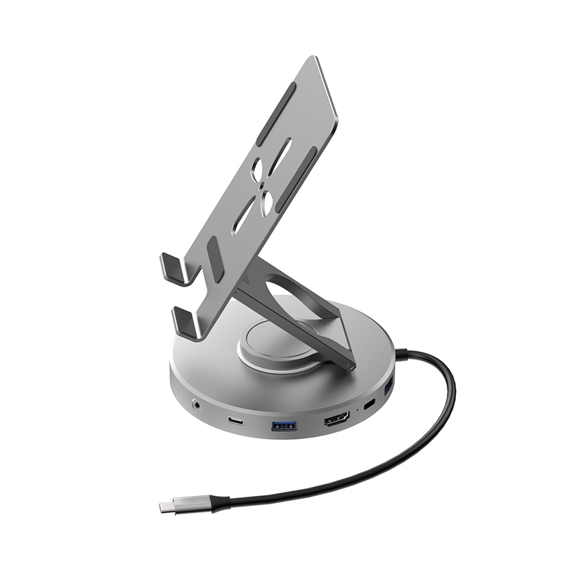 V269 Type-C / USB-C PD Power 4K/60Hz Multiport HUB Expansion Dock Swivel Stand HDMI Dongle Docking Station V269 Type-C / USB-C PD Power 4K/60Hz Multiport HUB Expansion Dock Swivel Stand HDMI Dongle Docking Station