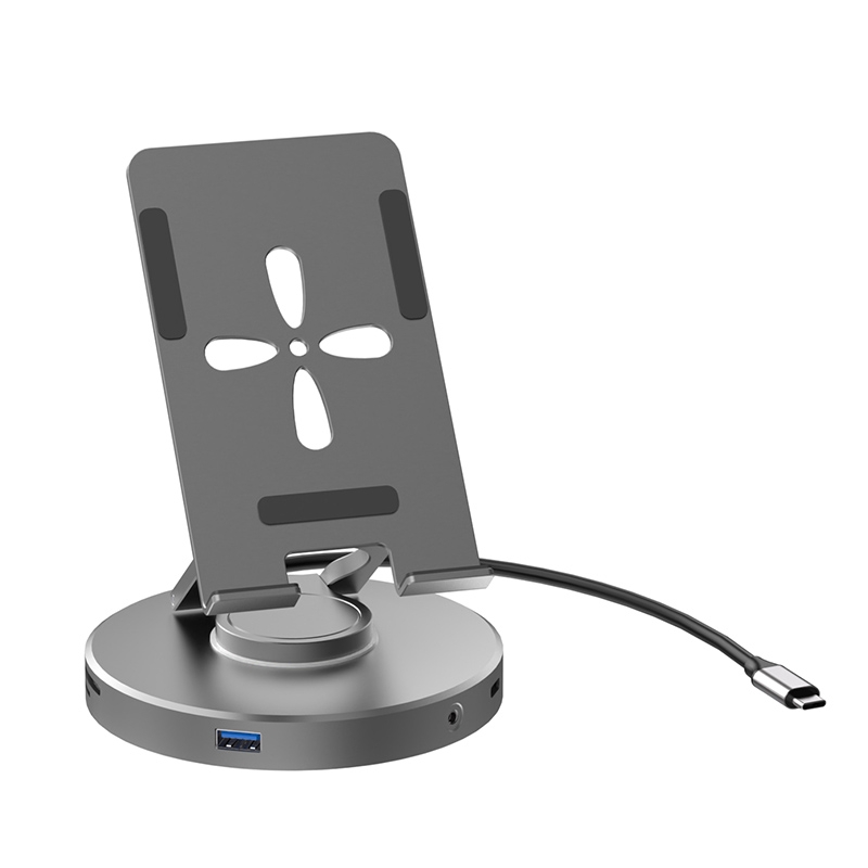 V269B 10 in 1 Type-C / USB-C PD Power 4K/60Hz Multiport HUB RJ45 Expansion Dock Swivel Stand HDMI Dongle Docking Station V269B 10 in 1 Type-C / USB-C PD Power 4K/60Hz Multiport HUB RJ45 Expansion Dock Swivel Stand HDMI Dongle Docking Station