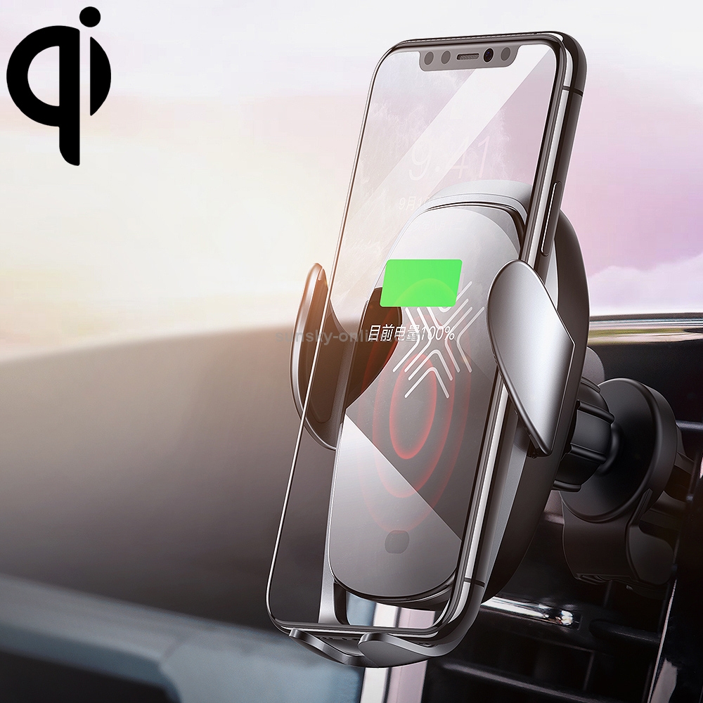 ROCK W28 15W QI Induction Wireless Charging Car Air Outlet Bracket for 4.7-6.5 inch Mobile Phones(Tarnish) ROCK W28 15W QI Induction Wireless Charging Car Air Outlet Bracket for 4.7-6.5 inch Mobile Phones(Tarnish)
